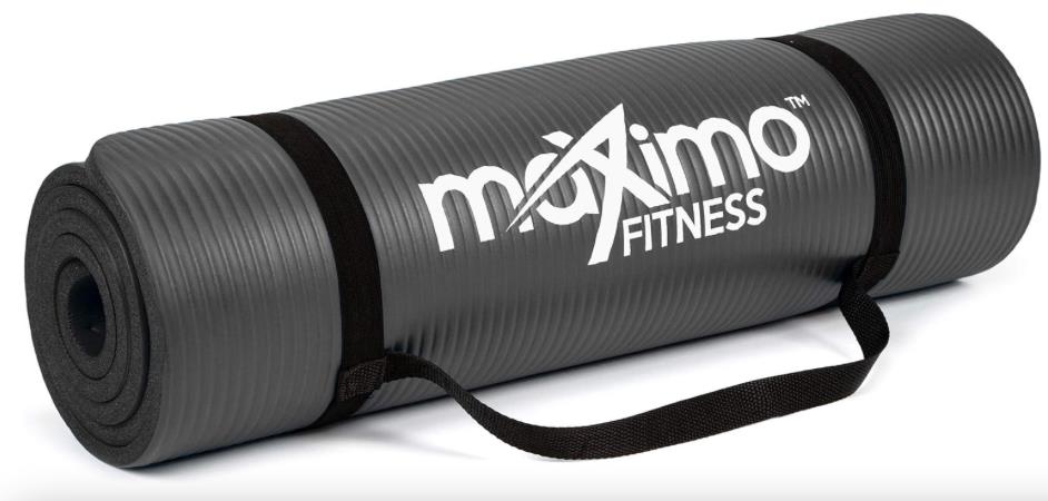 Maximo Yoga Fitness Mat Extra Thick Multipurpose Workout ( 72 x 24) Black