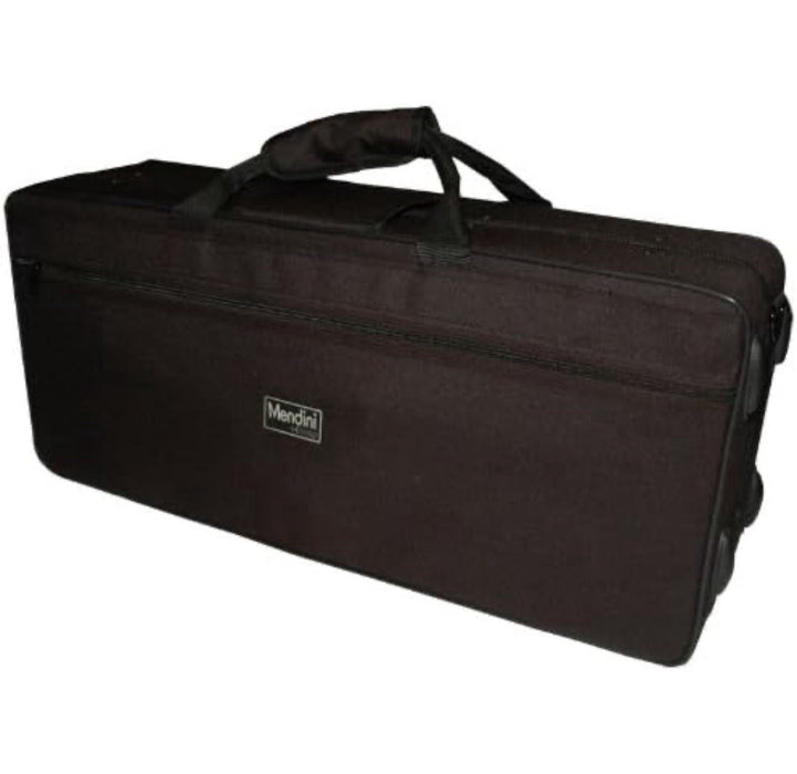 Mendini By Cecilio Alto Tenor Saxophone for Beginners Black w/ Gold Keys, Tuner