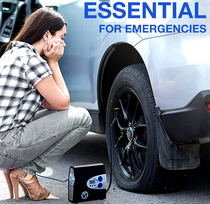 PI Auto Air Compressor Portable,12V, Digital Tire Inflator w/ Pressure Gauge