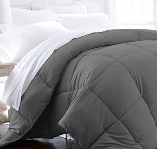 Beckham Luxury Linens Comforter Down Alternative Slat Gray (Size: King) NWT