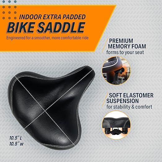 Bikeroo Bike Seat Oversize, Extra Wide, Padded Bicycle Seat for Men & Women NWT_