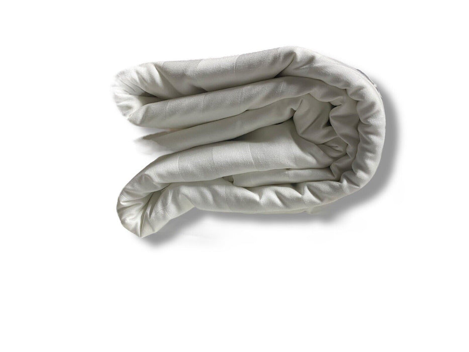 Duvet Cover 230 Thread Count Sateen White Stripes Egyptian 60/40 (Size: Queen)