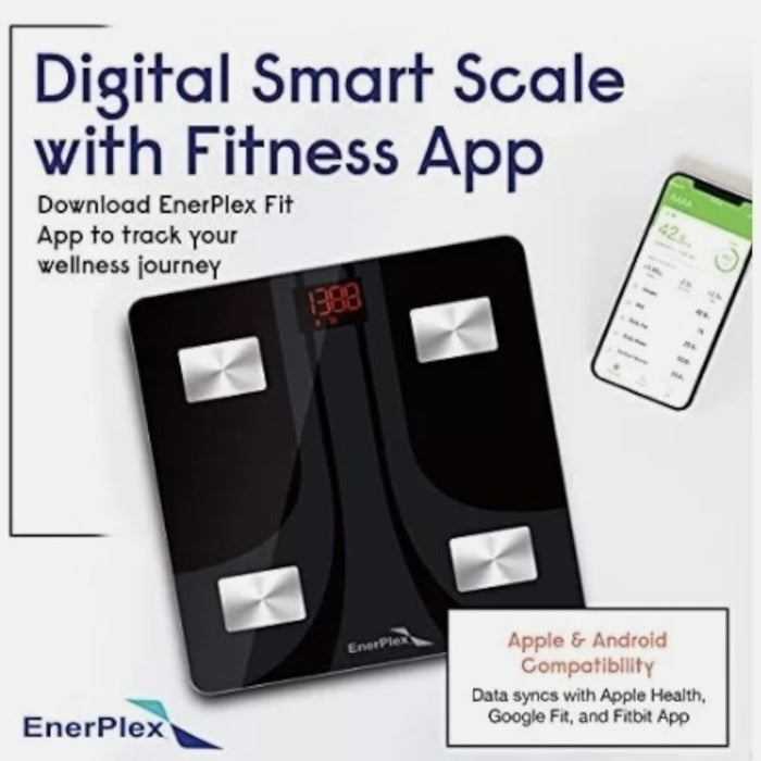 EnerPlex Scale for Body Weight - Accurate Digital BMI Smart Bluetooth Scale, NWT
