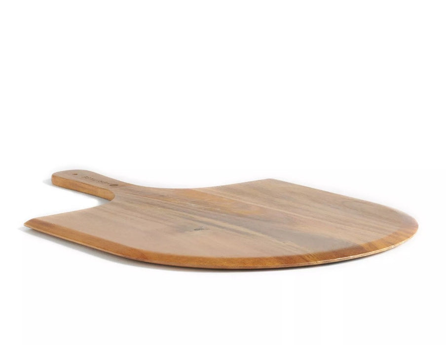 Heritage Acacia Wood Pizza Peel Large Wooden Paddle Board w/ Handle 22 x 14"