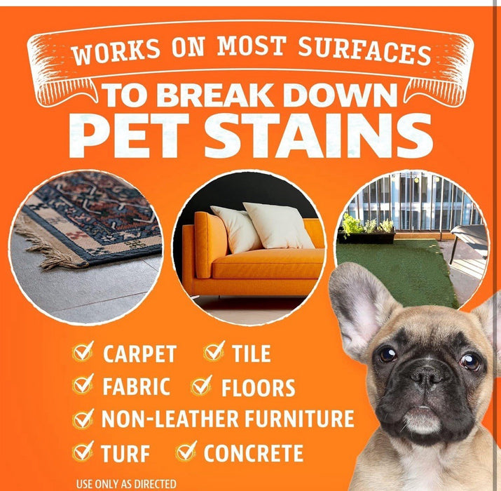 Angry Orange Stain Remover , 32oz Enzyme Pet Cleaner , Dog & Cat Urine Destroyer