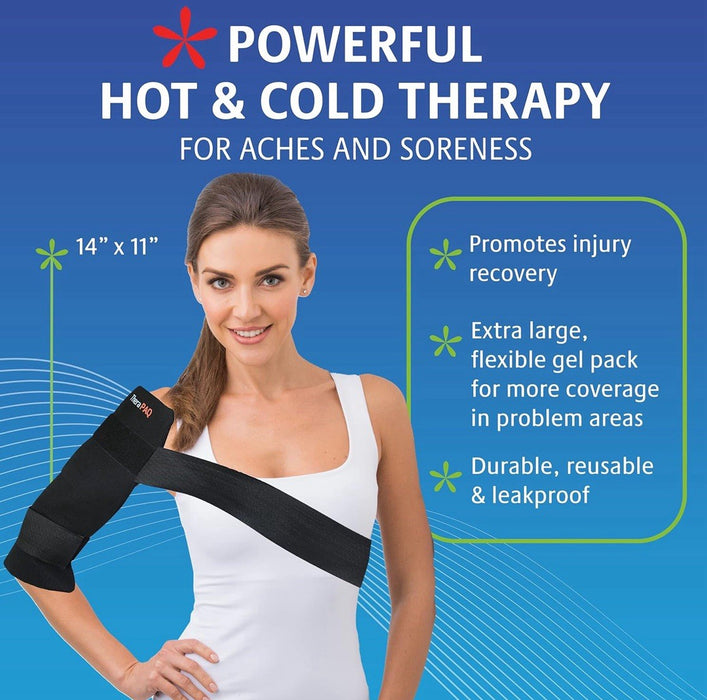 TheraPAQ Reusable Gel Ice Pk w/ Wrap, Hot/Cold Therapy 4 Swelling & Pain Relief
