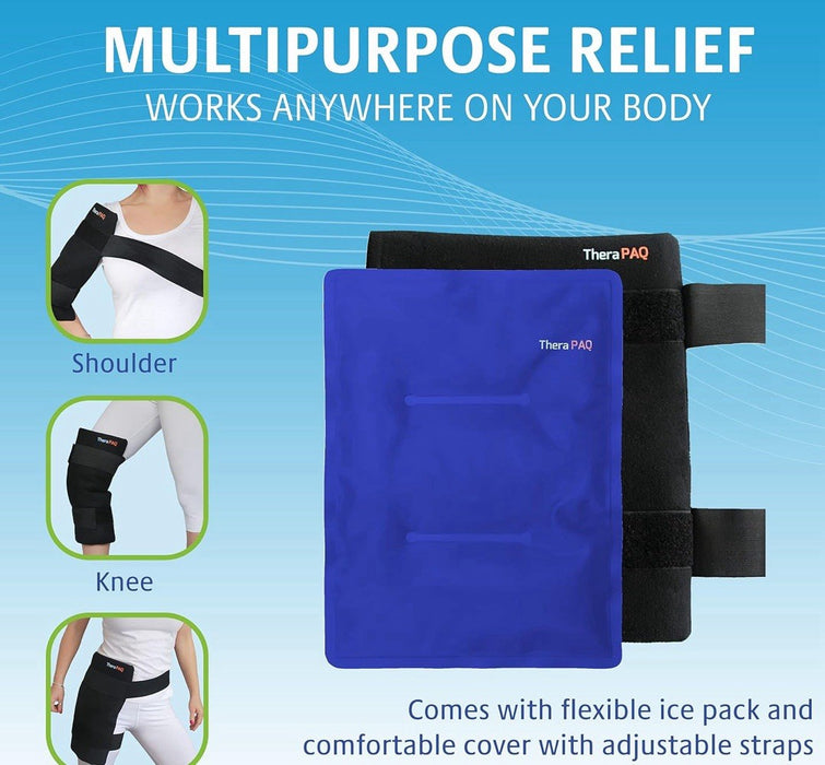 TheraPAQ Reusable Gel Ice Pk w/ Wrap, Hot/Cold Therapy 4 Swelling & Pain Relief