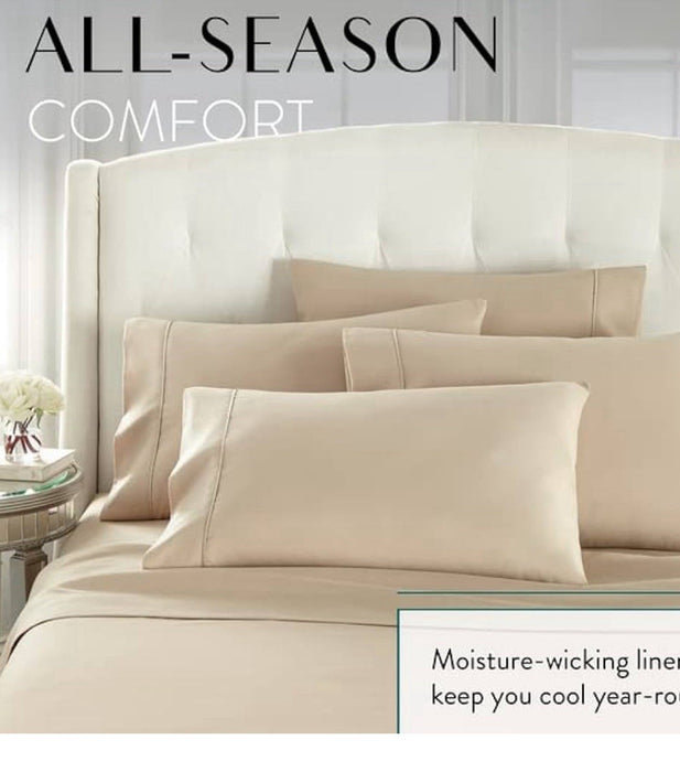 Danjor Linens Queen 6 PC 1800 Platinum Collection Sheet Set  Taupe/Camel NWT