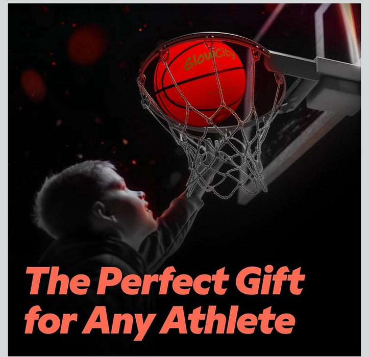 GlowCity Glow in The Dark Basketball No. 7 - LED Light Up for Night Ball Games