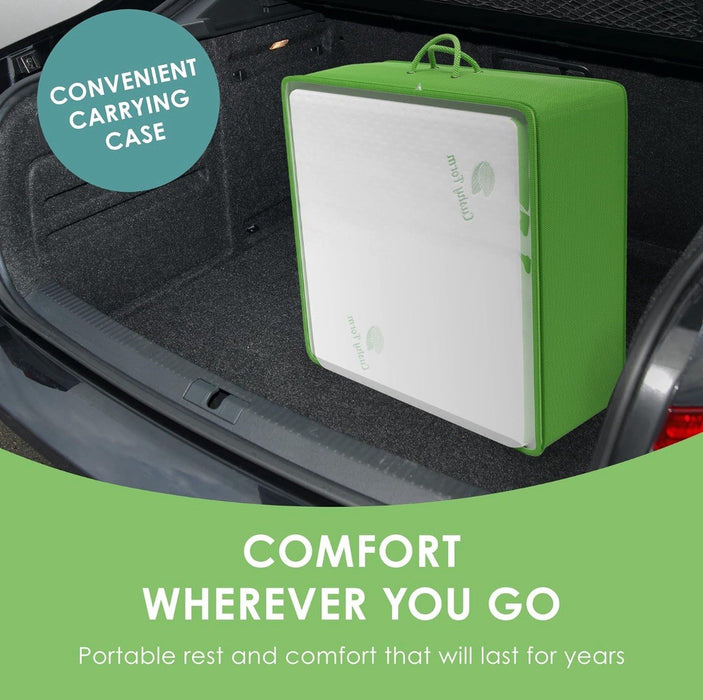 Cushy Form Floor Mattress - Tri Fold Foldable 4 Inch Foam Camping Bed w/Case
