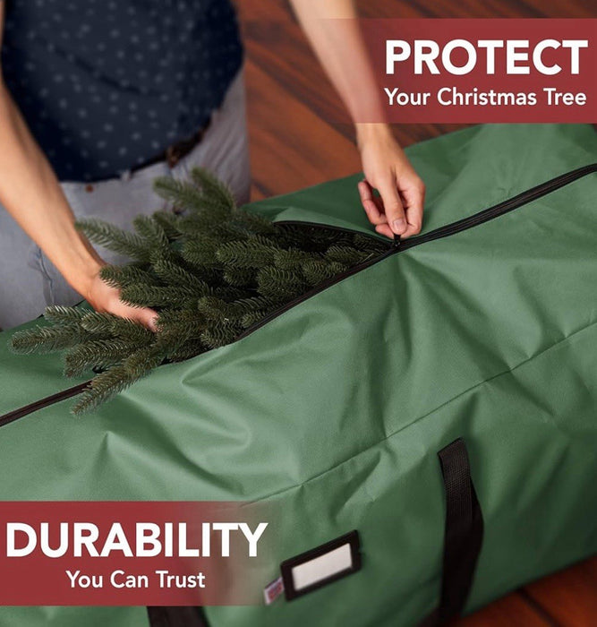 OSTO Premium Heavy Duty Christmas Tree Storage Bag Upto 9' Green (65 x 15 x 30")