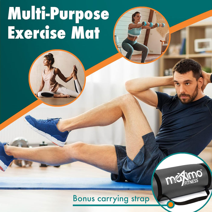 Maximo Yoga Fitness Mat Extra Thick Multiple Workout Mat (Meas: 72 x 24) Purple