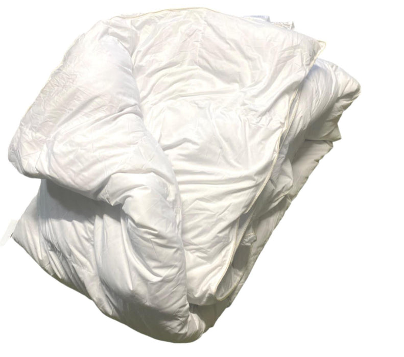 Feather Goose Down Comforter, 100% Egyptian Cotton White (Size: Twin 68 x 90)