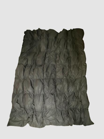 Goose Down Comforter, 100% Egyptian Cotton Black (Size: King 106 X 90)