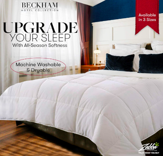 Beckham Luxury Linens Comforter Down Alternative  Slat Gray (Size: King) NWT